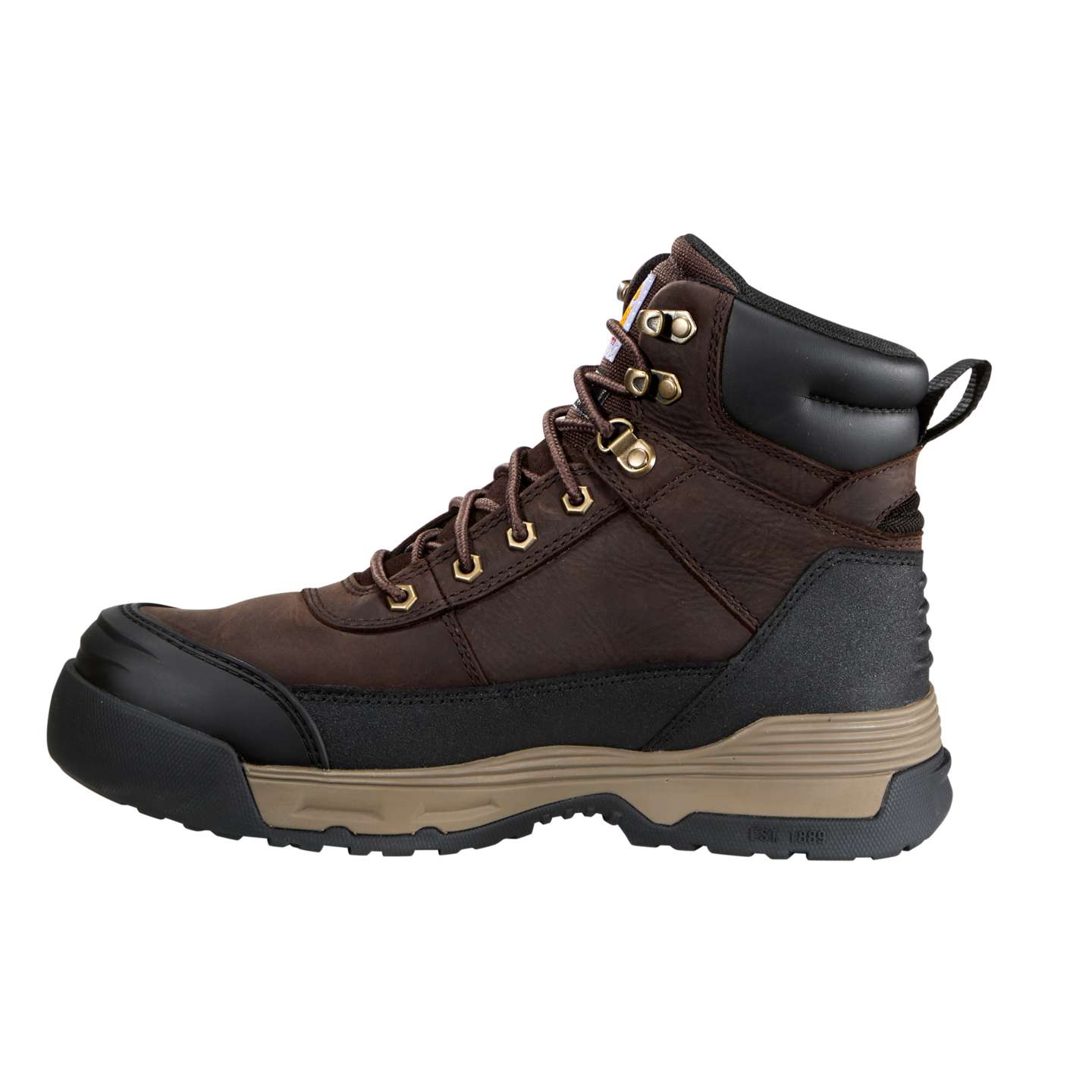 Мужские ботинки Carhartt Force HD 6" Waterproof Insulated Composite Toe Work, цвет: Тёмный коричневый — фото 3