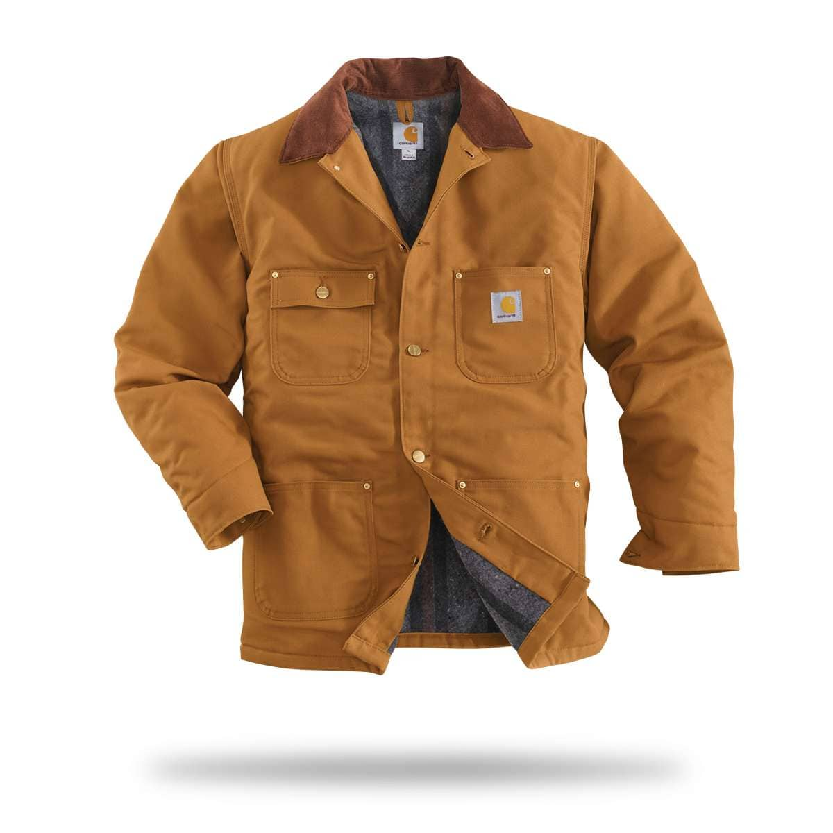 carhartt denim barn coat