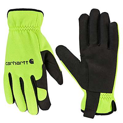 Carhartt Men's High Vis Lime High Dexterity Open Cuff Glove