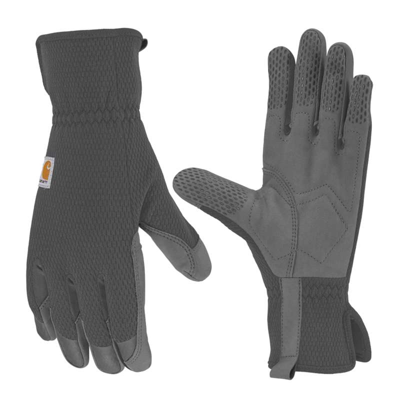 Carhartt  Gray Women's High Dexterity Padded palm Touch Sensitive Long Cuff Glove