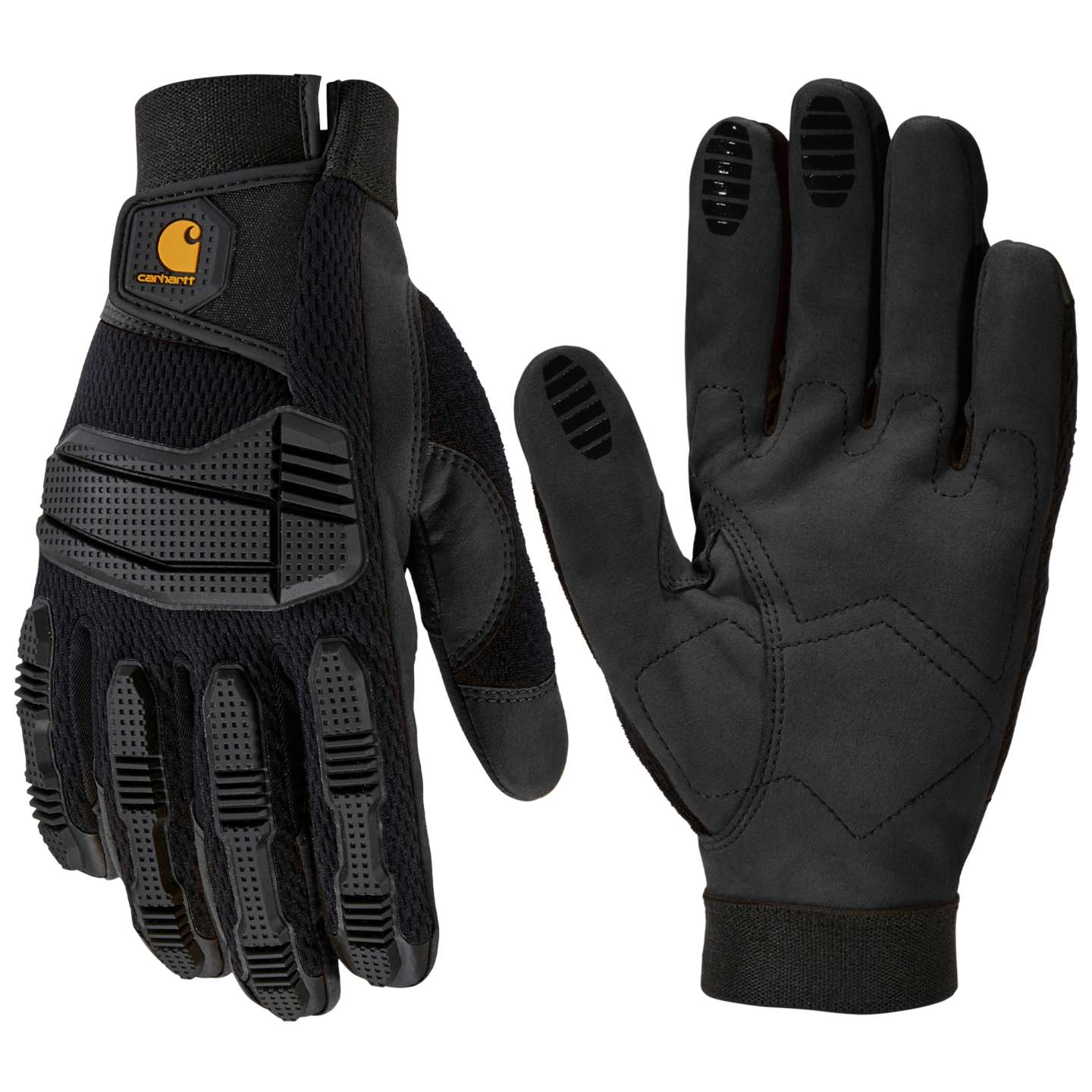 Мужские перчатки Carhartt High Dexterity Protective Knuckle Guard Glove, цвет: Чёрный — фото 1