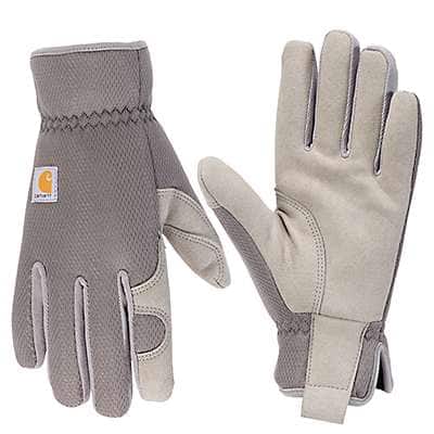 Carhartt Women's Gray Women's Thermal-Lined High Dexterity Open Cuff Glove