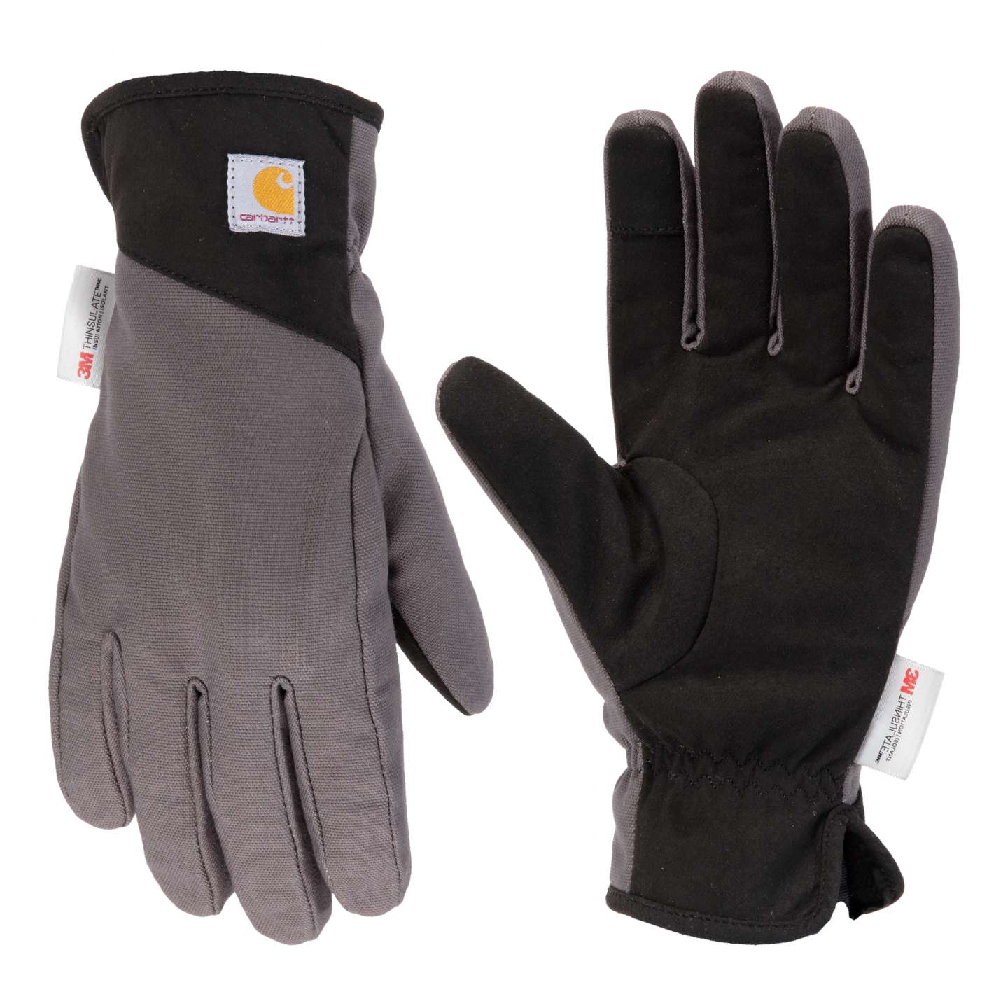 Мужские перчатки Carhartt Rugged Flex® Insulated Open Cuff Glove, цвет: Гравийный — фото 1