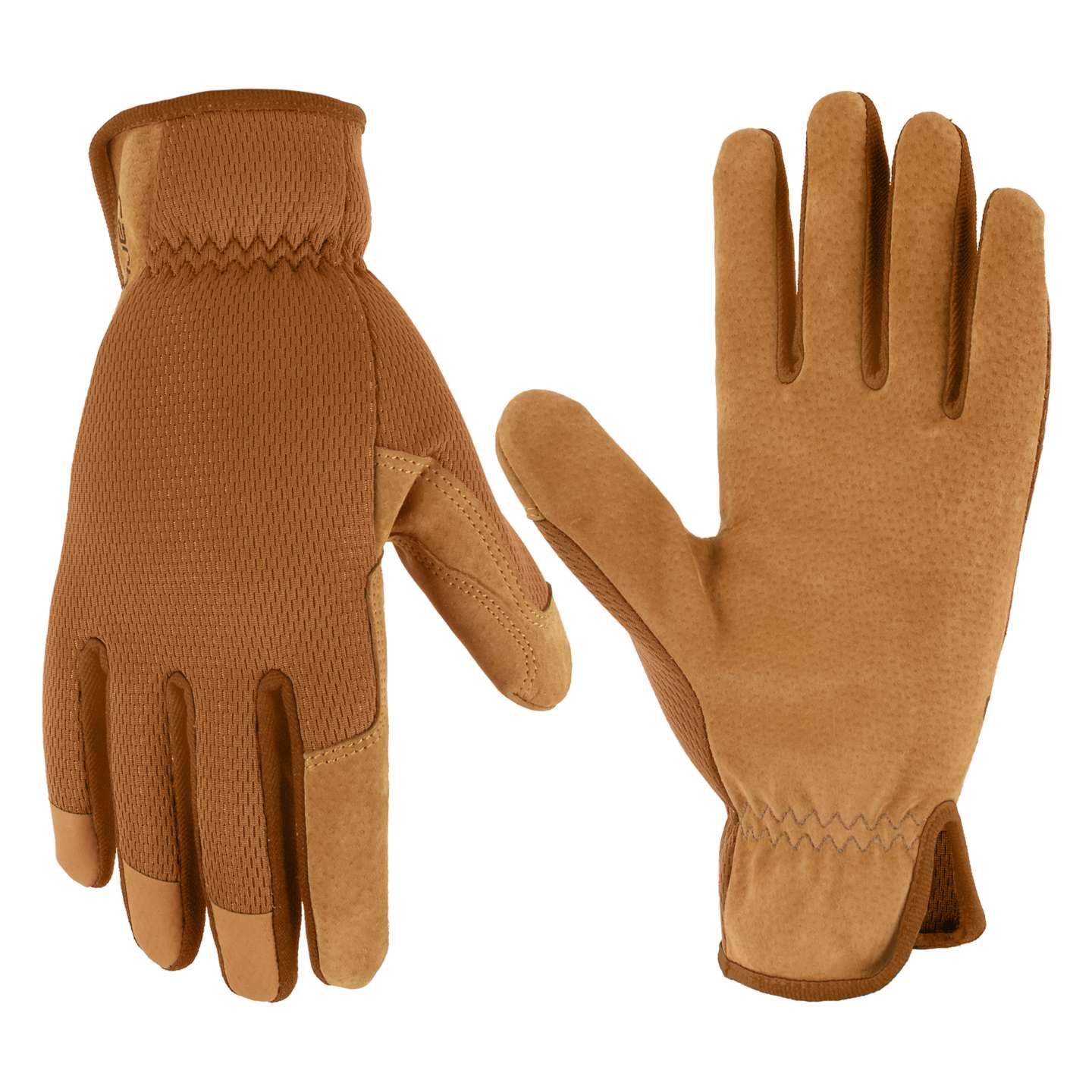 Женские перчатки Carhartt Leather High Dexterity, цвет: Коричневый — фото 1
