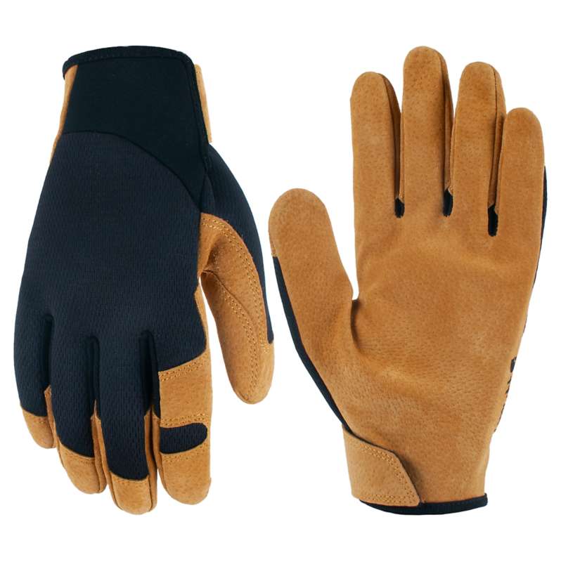 Carhartt  Black Barley Leather High Dexterity Secure Cuff Glove