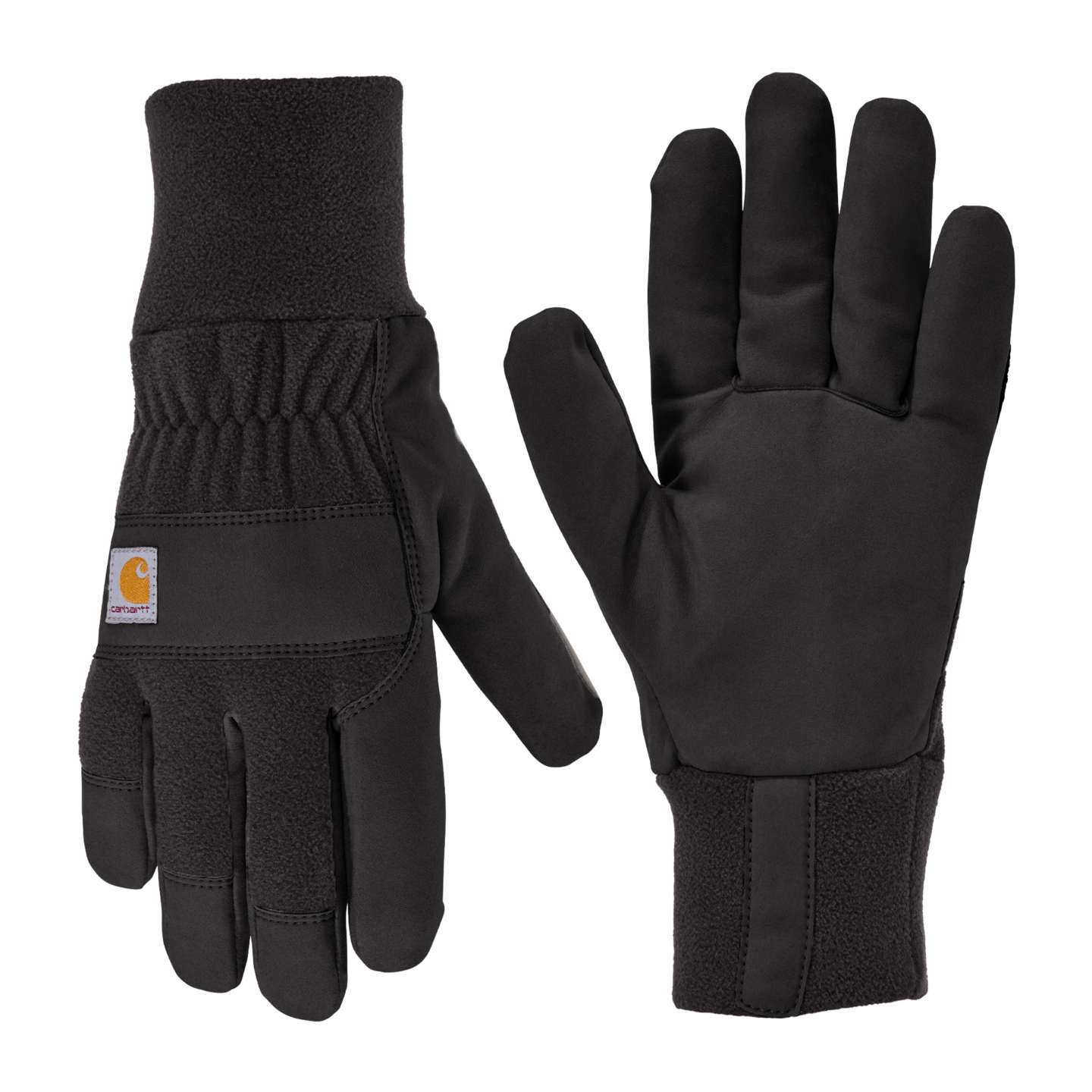 Женские перчатки Carhartt Wind Resistant Fleece Work Glove, цвет: Чёрный — фото 1