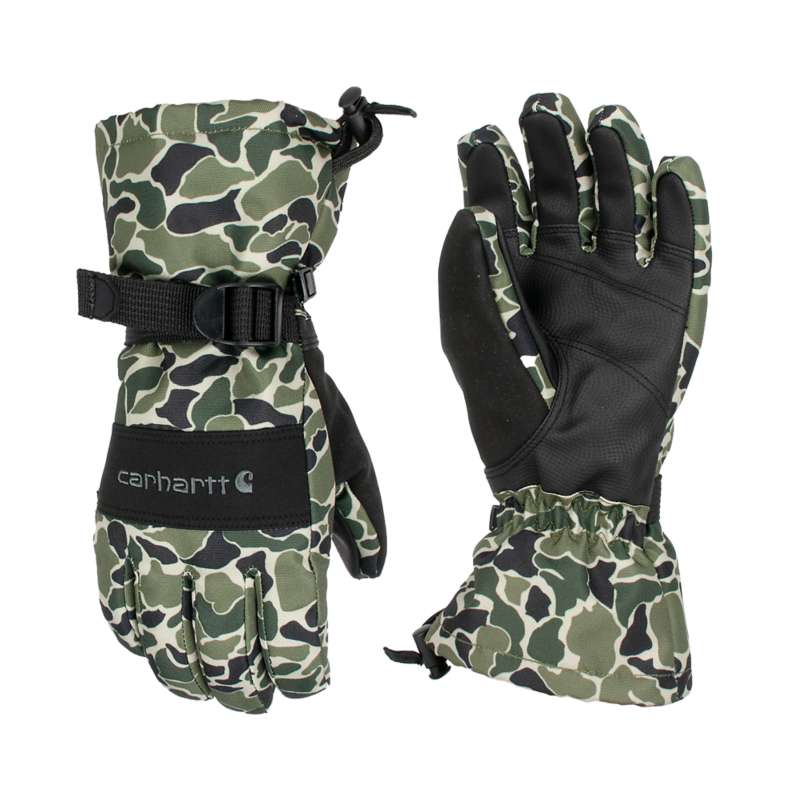 Carhartt  Green Duck Camo Kids' Waterproof Insulated Gauntlet Glove
