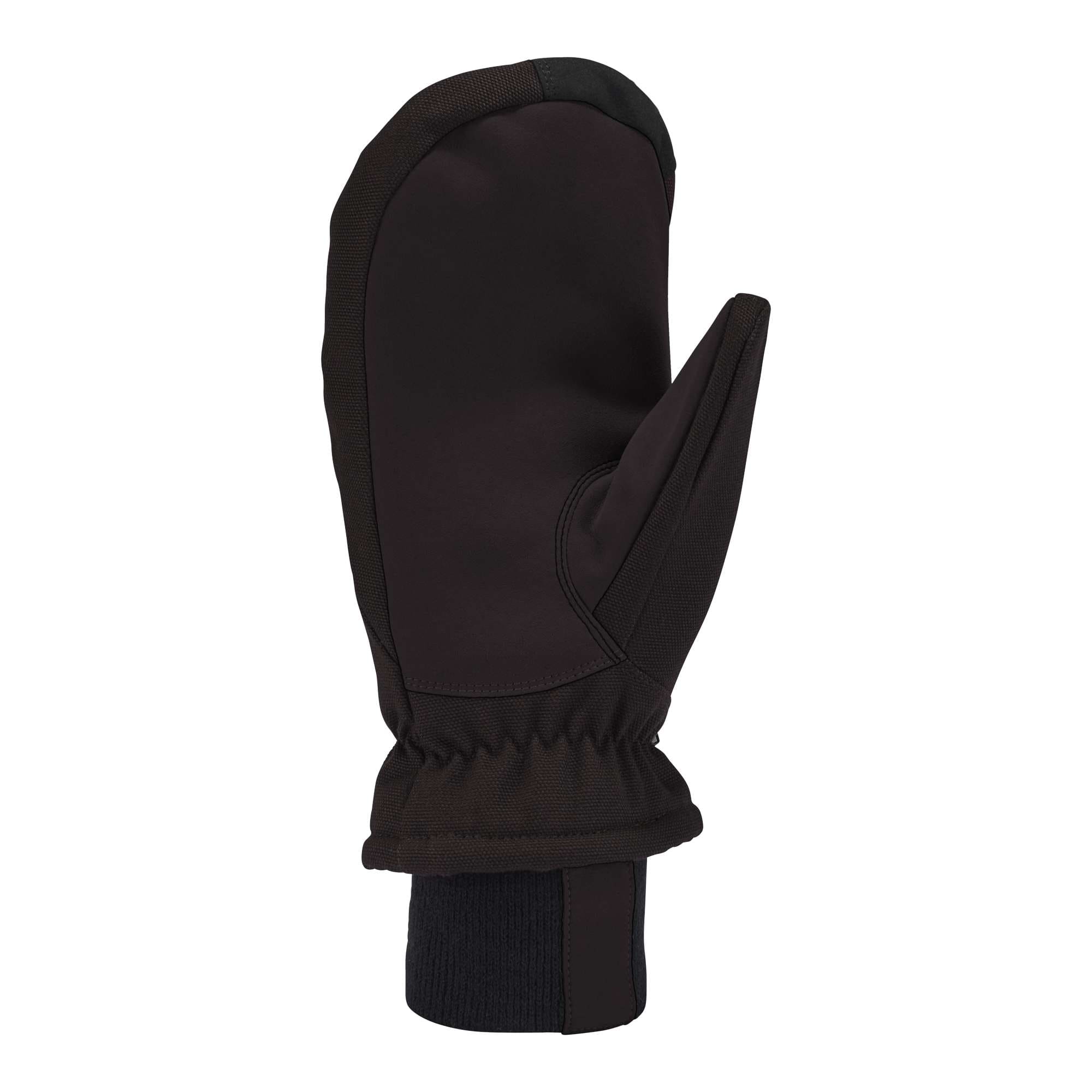 Insulated Duck Synthetic Leather Knit Cuff Mitt