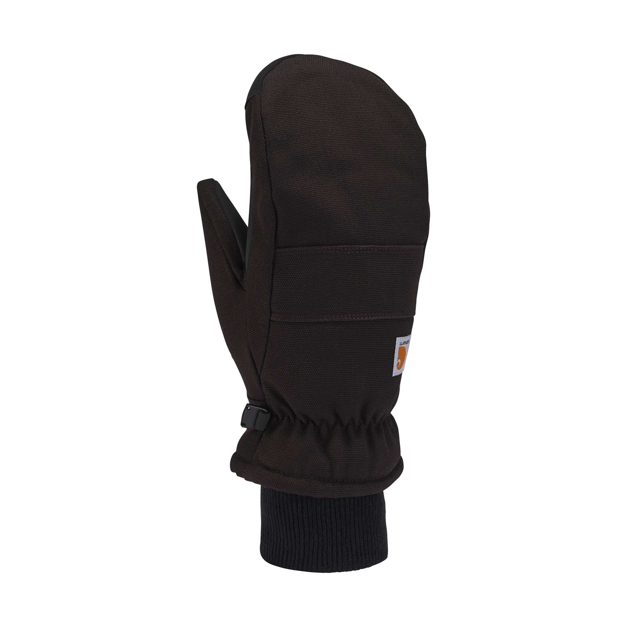 Women's Insulated Duck Synthetic Leather Knit Cuff Mitt