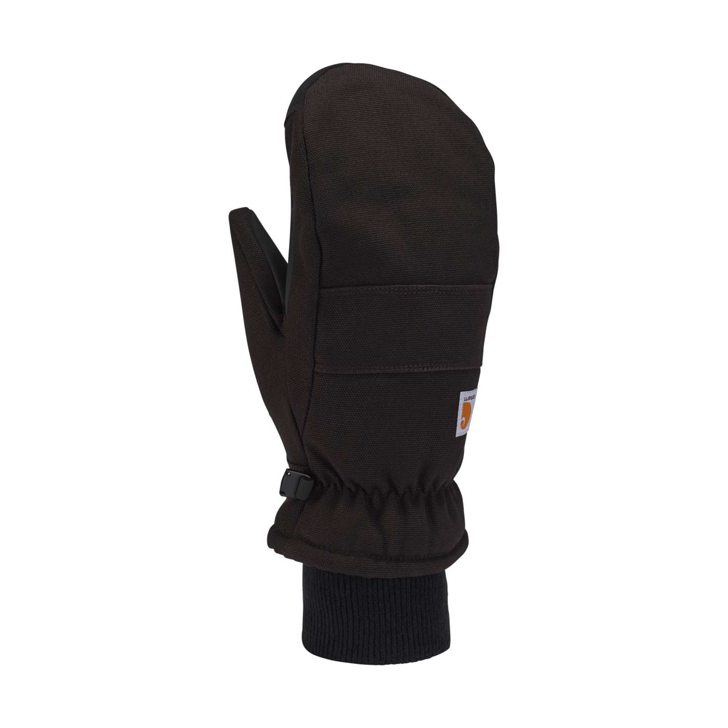 Женская утеплённая варежка Carhartt Duck из искусственной кожи с трикотажной манжетой, цвет: Чёрный — фото 2