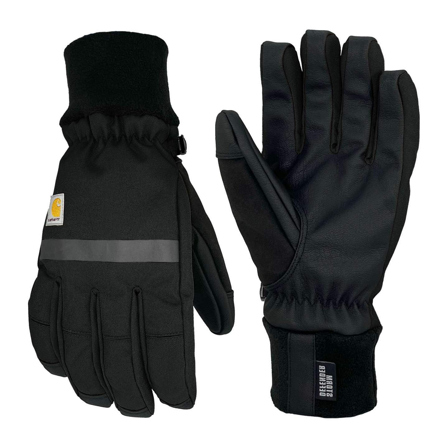 Мужские перчатки Carhartt Storm Defender® Insulated Fleece Cuff Glove, цвет: Чёрный — фото 1
