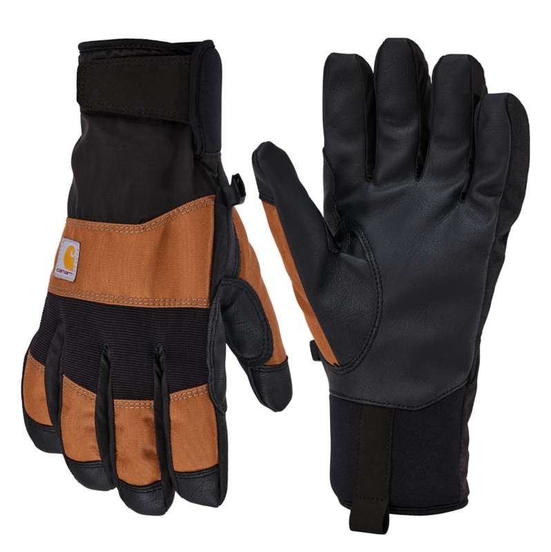 Carhartt  Carhartt Brown Waterproof Thermal-Lined Secure Cuff Glove