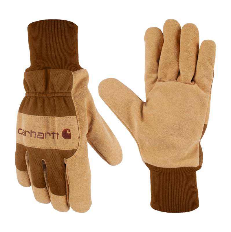 Carhartt  Brown/Barley Women's Synthetic Suede Knit Cuff Glove