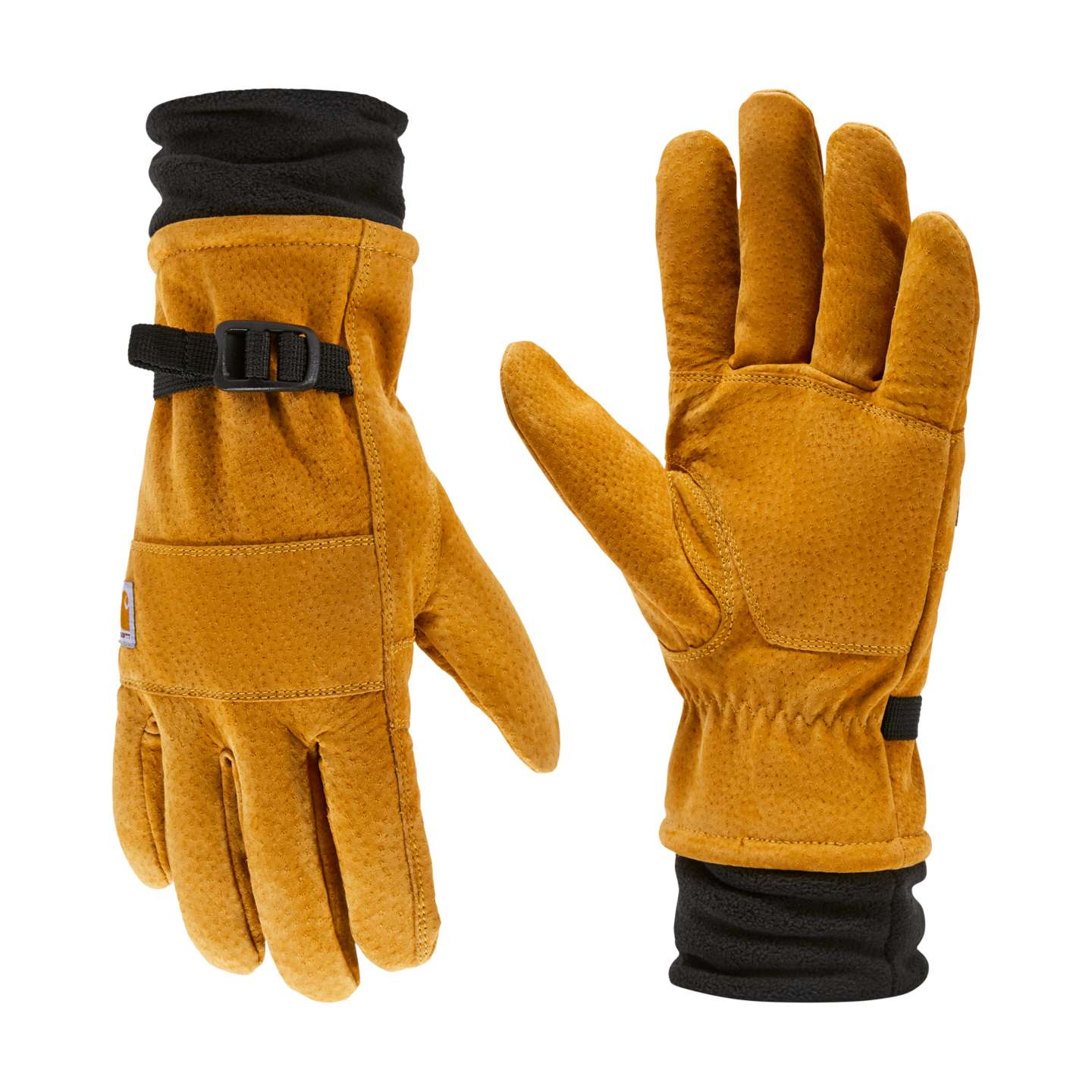 Мужские перчатки Carhartt Sherpa-Lined Leather, цвет: Коричневый — фото 1