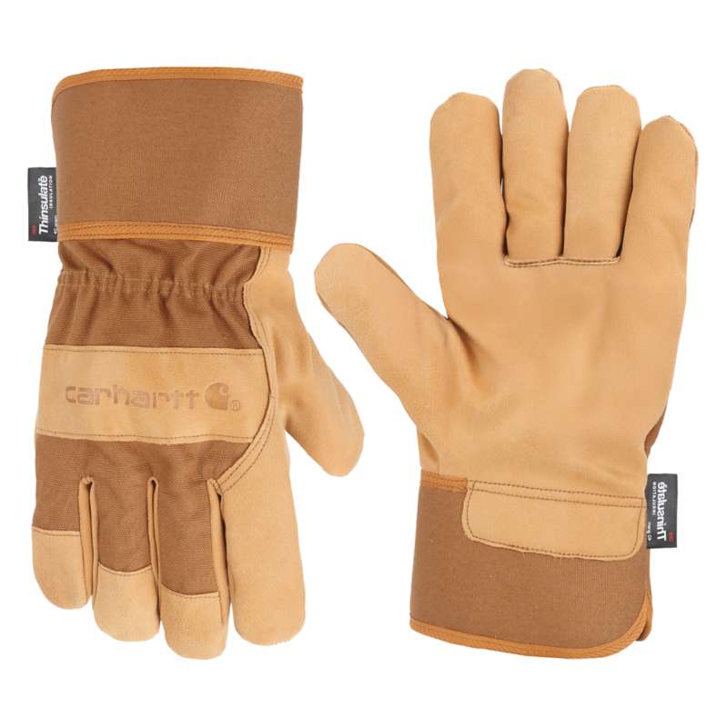 Carhartt  Carhartt Brown Insulated Duck Synthetic Leather Safety Cuff Glove
