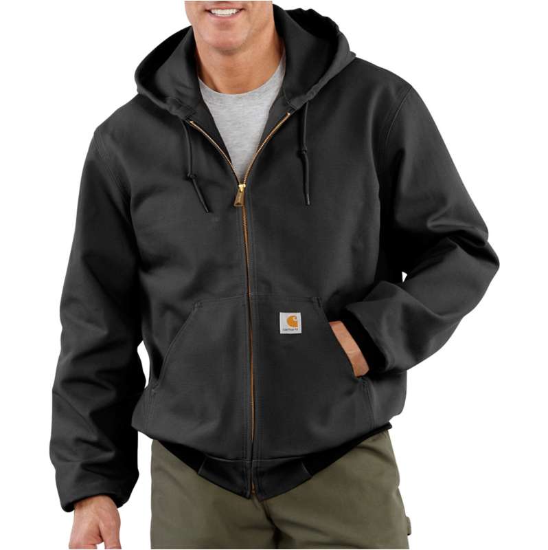 Carhartt  Black Loose Fit Firm Duck Thermal-Lined Active Jac