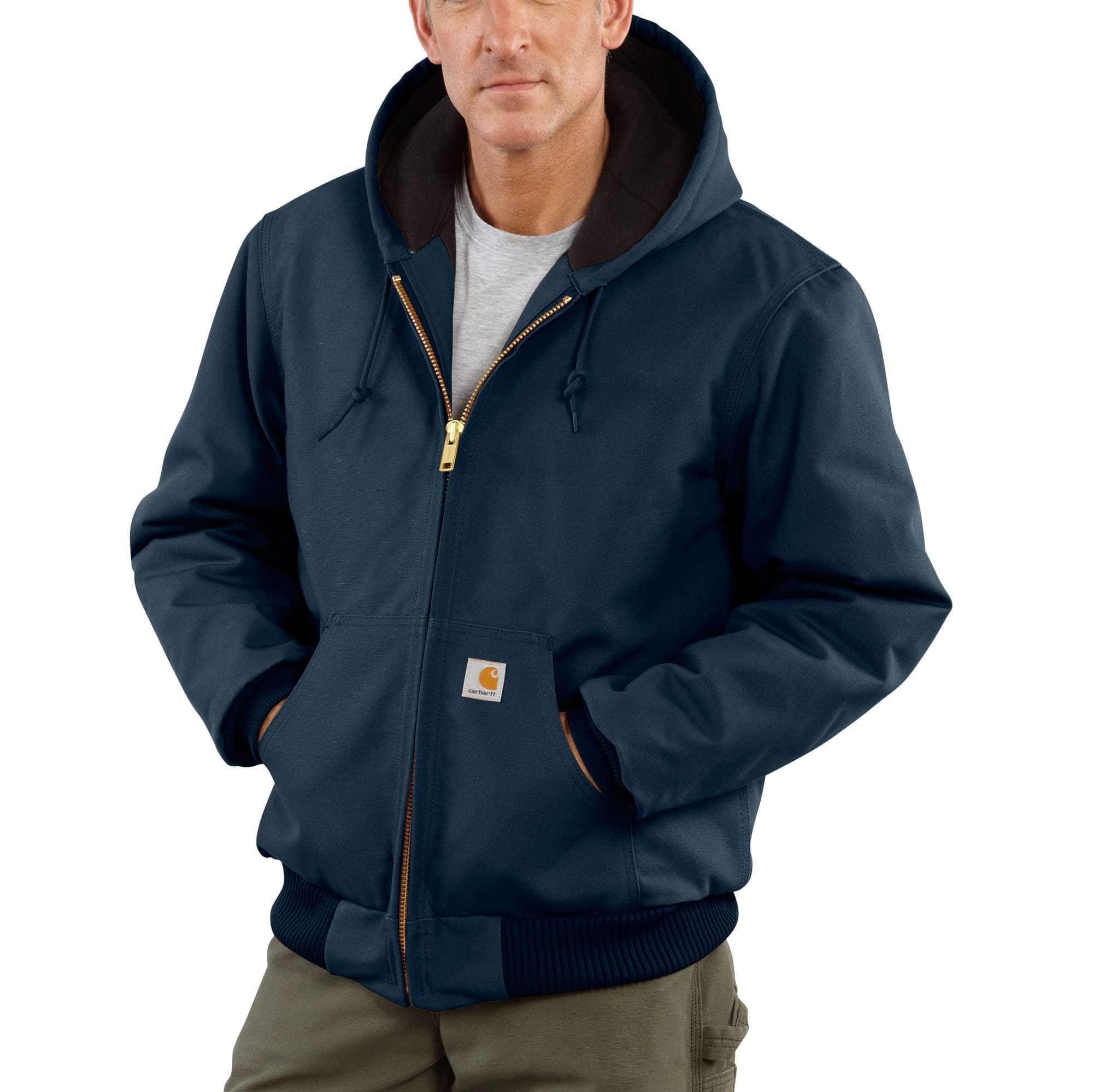 Carhartt Force Hooded Jacket Men's Jacket, dark blue/navy : :  Fashion