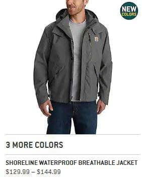 Carhartt j162 field tested shoreline online jacket