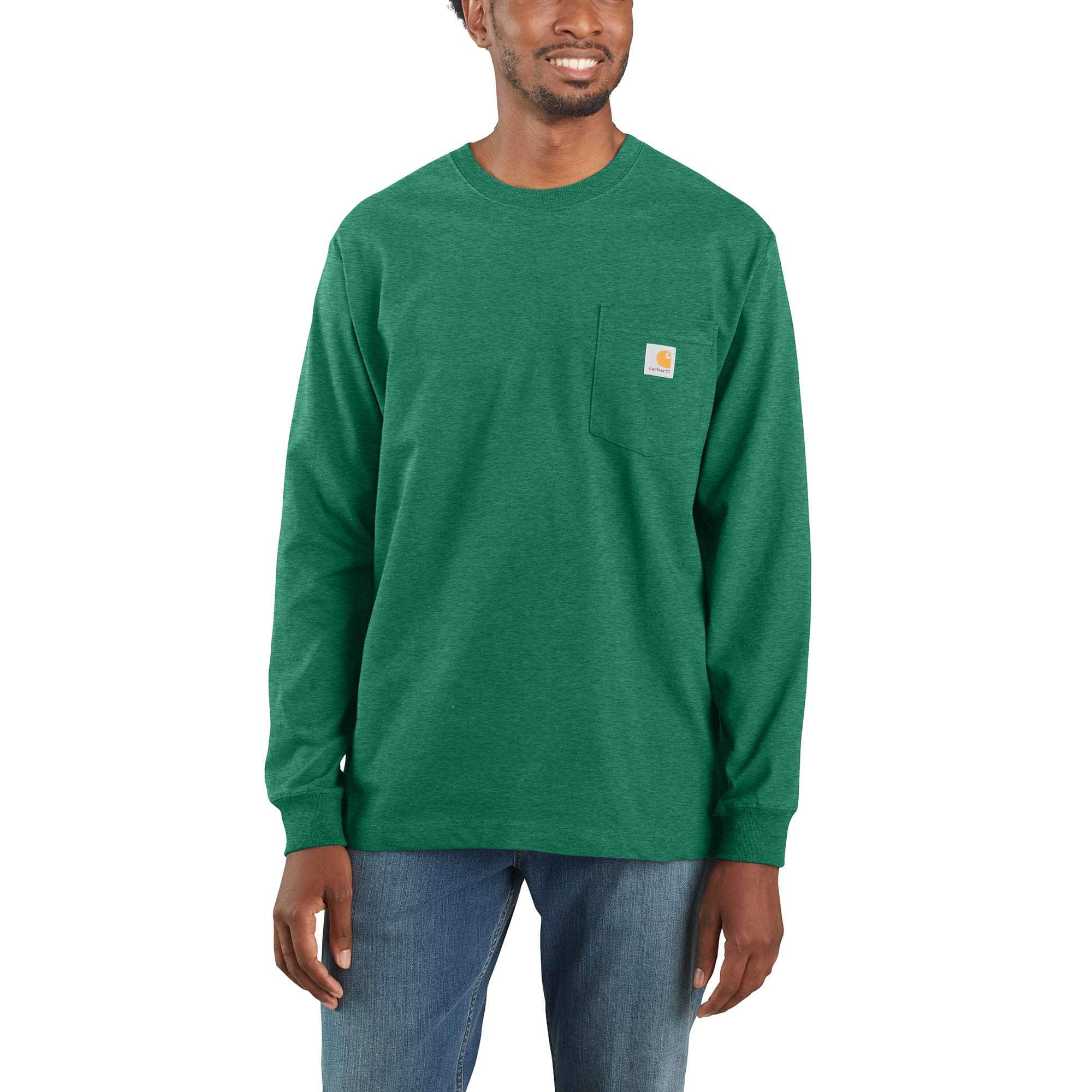 carhartt denim long sleeve shirt
