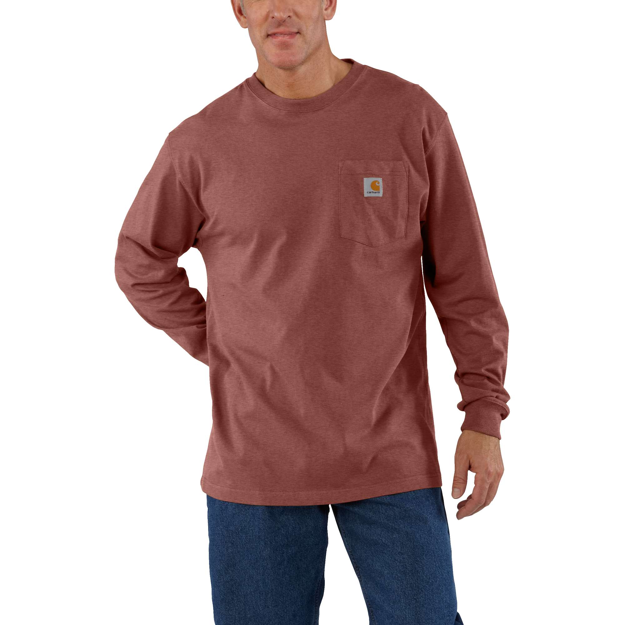 Men's Loose Fit Heavyweight Long-Sleeve Pocket T-Shirt | Carhartt