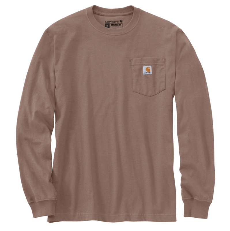 Carhartt  Soft Sepia Loose Fit Heavyweight Long-Sleeve Pocket T-Shirt