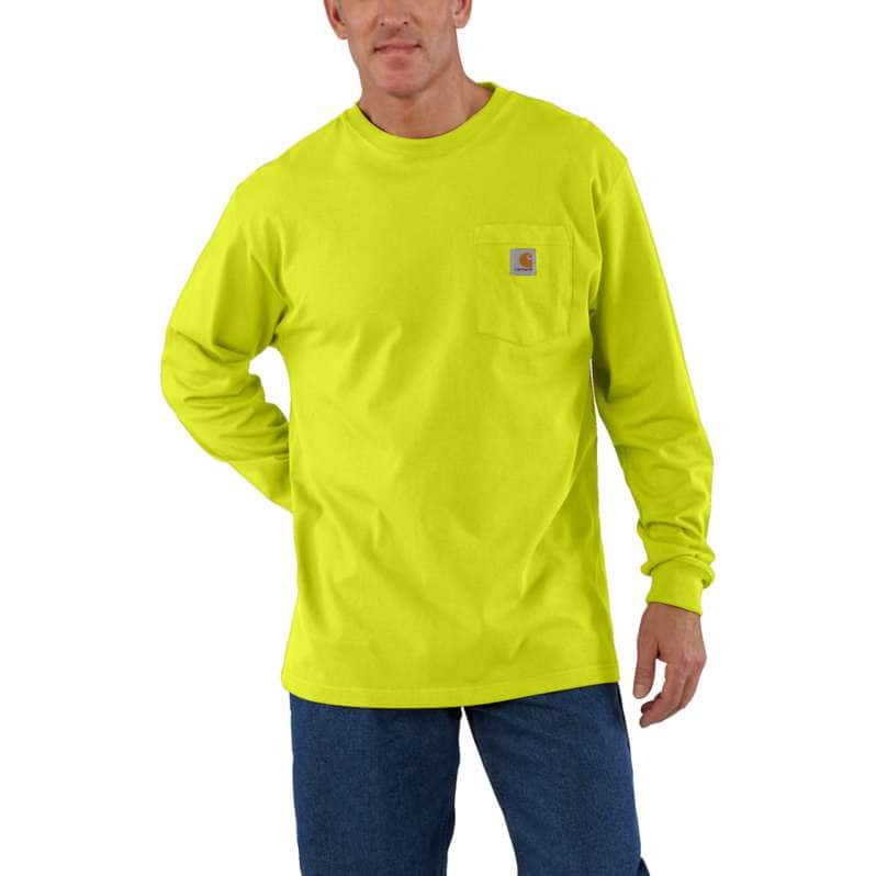 Carhartt  Brite Lime Loose Fit Heavyweight Long-Sleeve Pocket T-Shirt