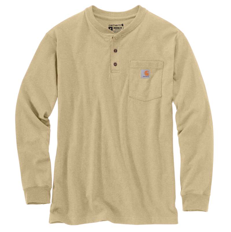 Carhartt  Beach Heather Loose Fit Heavyweight Long-Sleeve Pocket Henley T-Shirt