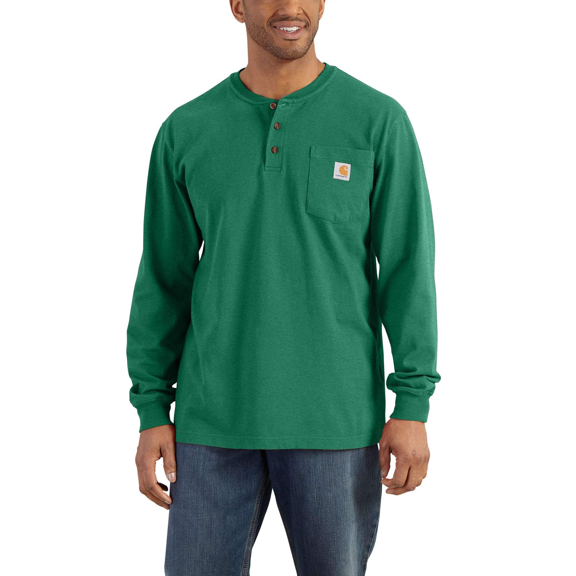 Additional thumbnail 1 of Loose Fit Heavyweight Long-Sleeve Pocket Henley T-Shirt