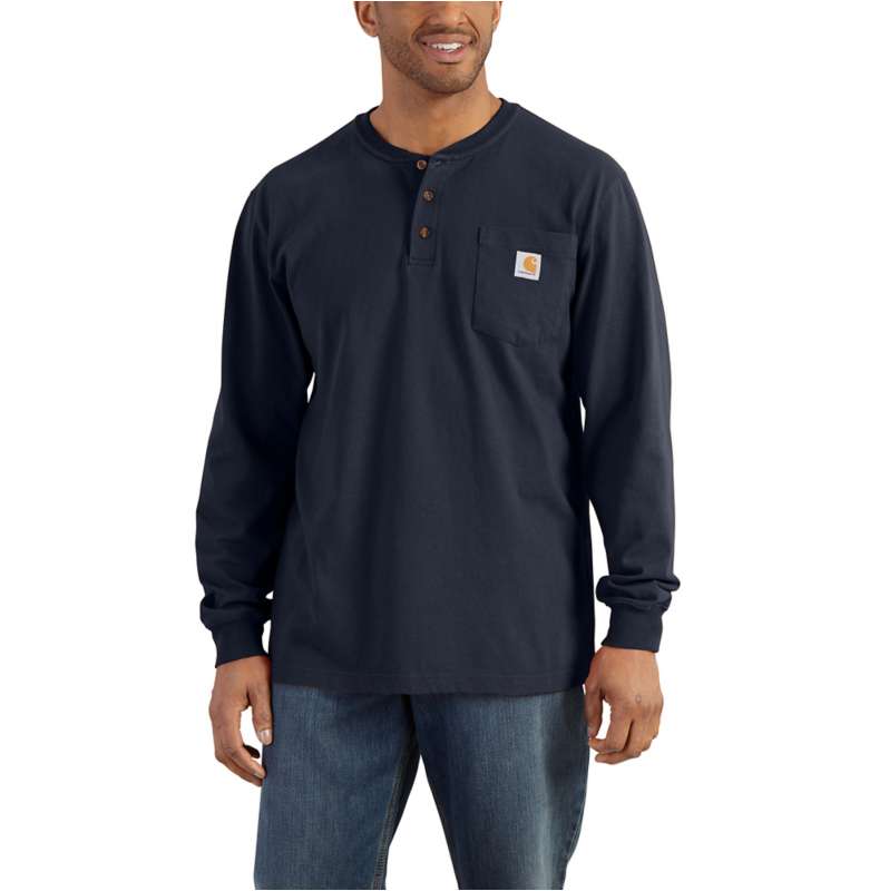 Loose Fit Heavyweight Long-Sleeve Pocket Henley T-Shirt | TALL | Carhartt