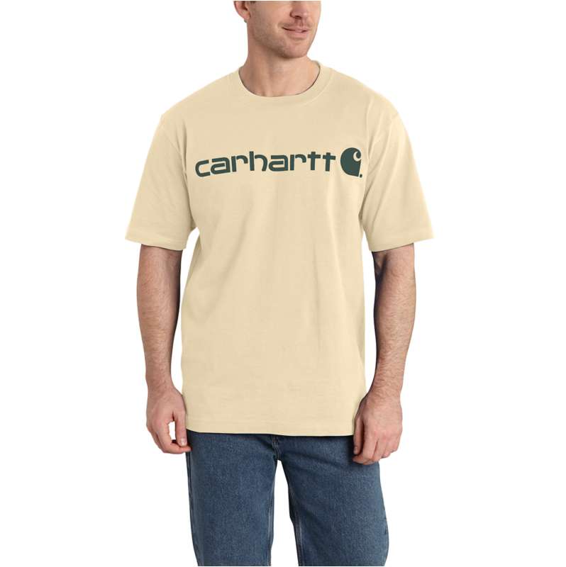 Carhartt  Oat Milk Dearborn Loose Logo T-Shirt