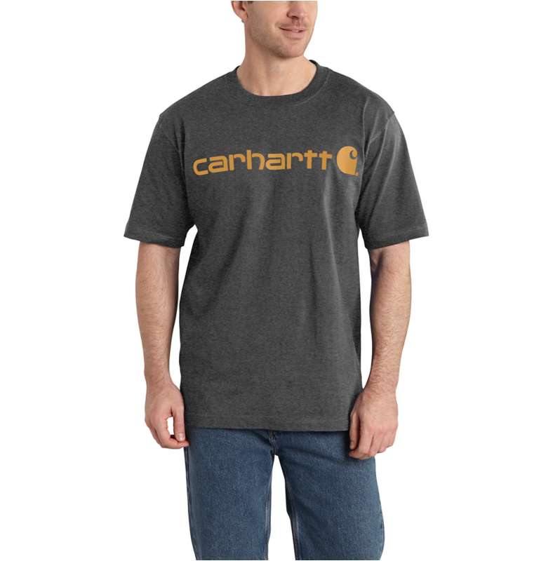 Carhartt Women's Loose Fit Tan Logo Graphic Short Sleeve Work