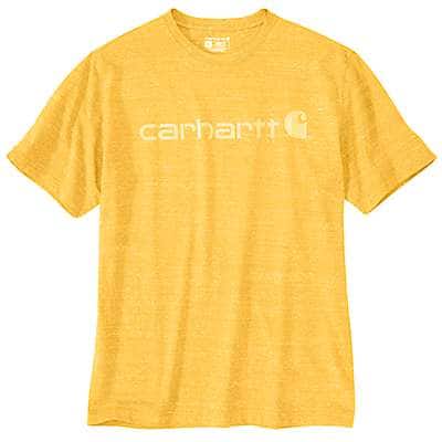 Carhartt Men's Sundance Snow Heather Loose Fit Heavyweight Short-Sleeve Logo Graphic T-Shirt
