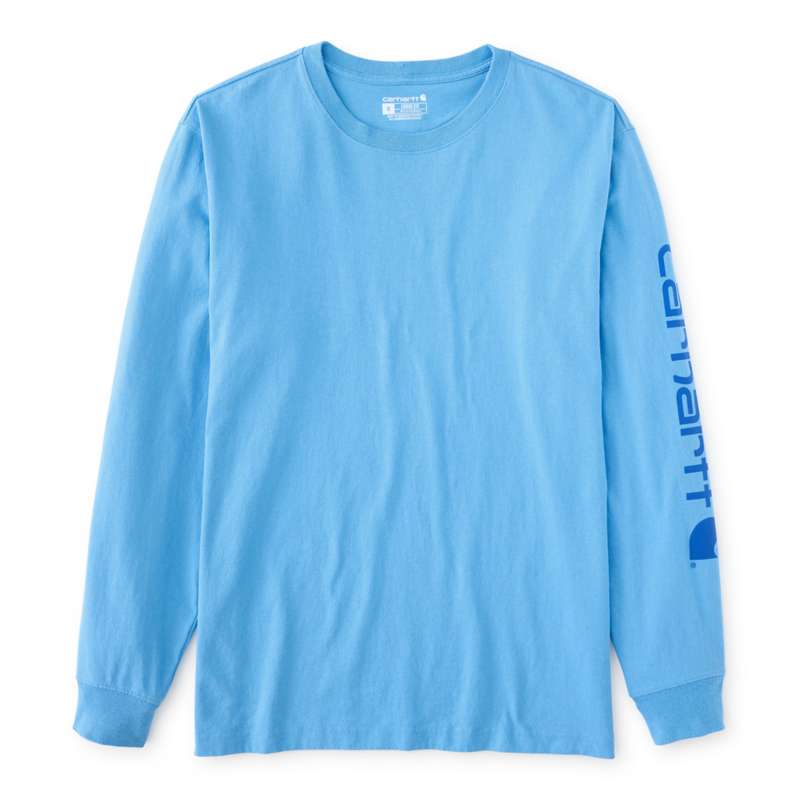 Carhartt  Tranquil Blue Dearborn Loose LS Logo T-Shirt