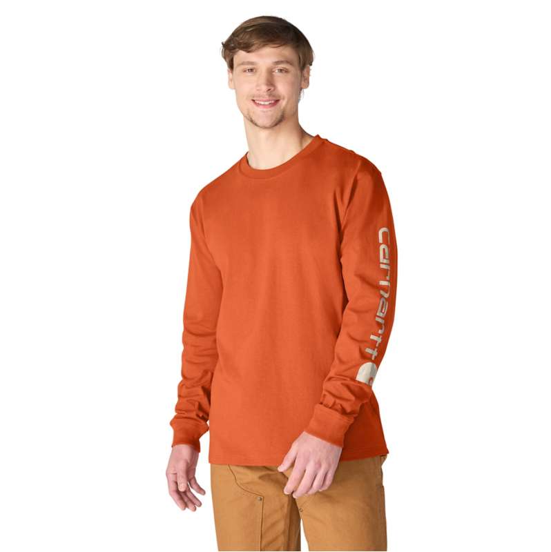 Carhartt  Homestead Red Dearborn Loose LS Logo T-Shirt