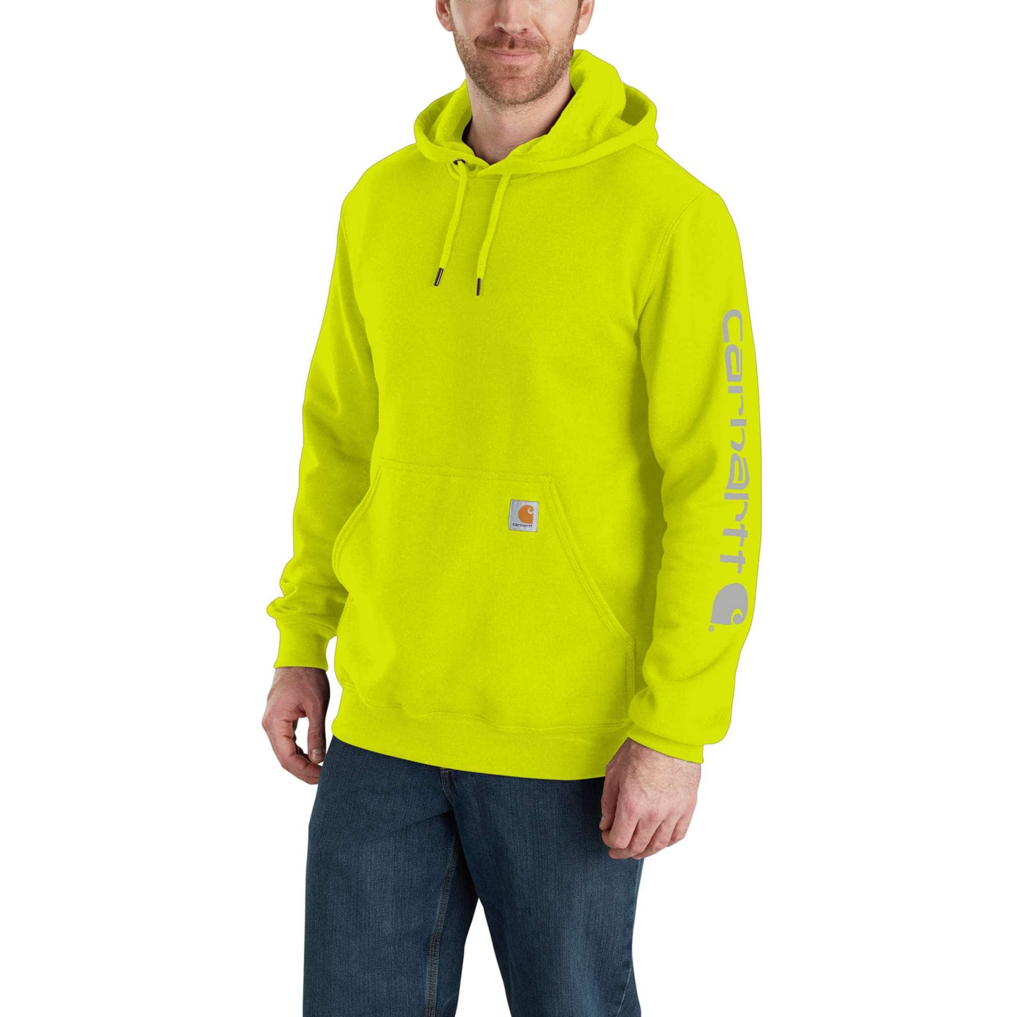 Neon yellow carhartt discount hoodie