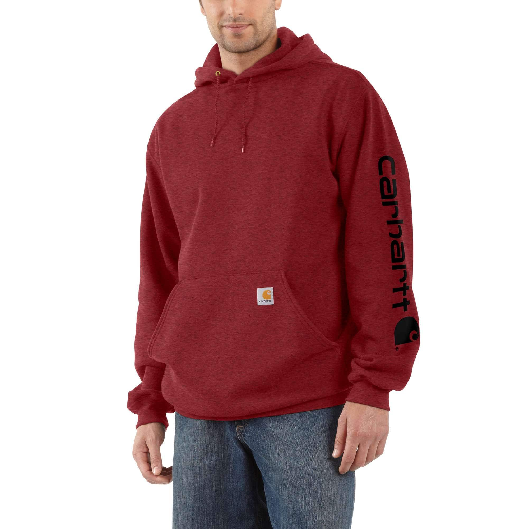 mens orange carhartt hoodie