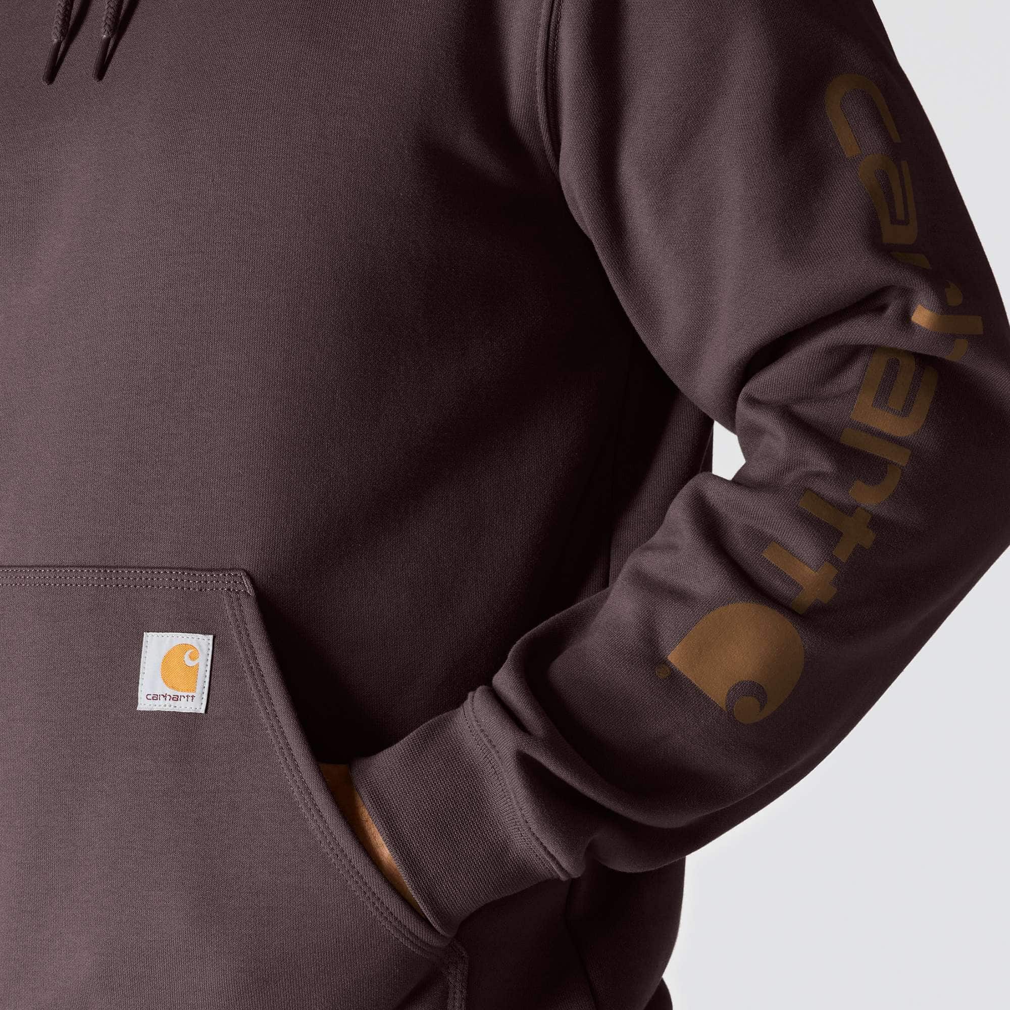 Loose Fit Midweight Logo Sleeve Graphic Hoodie