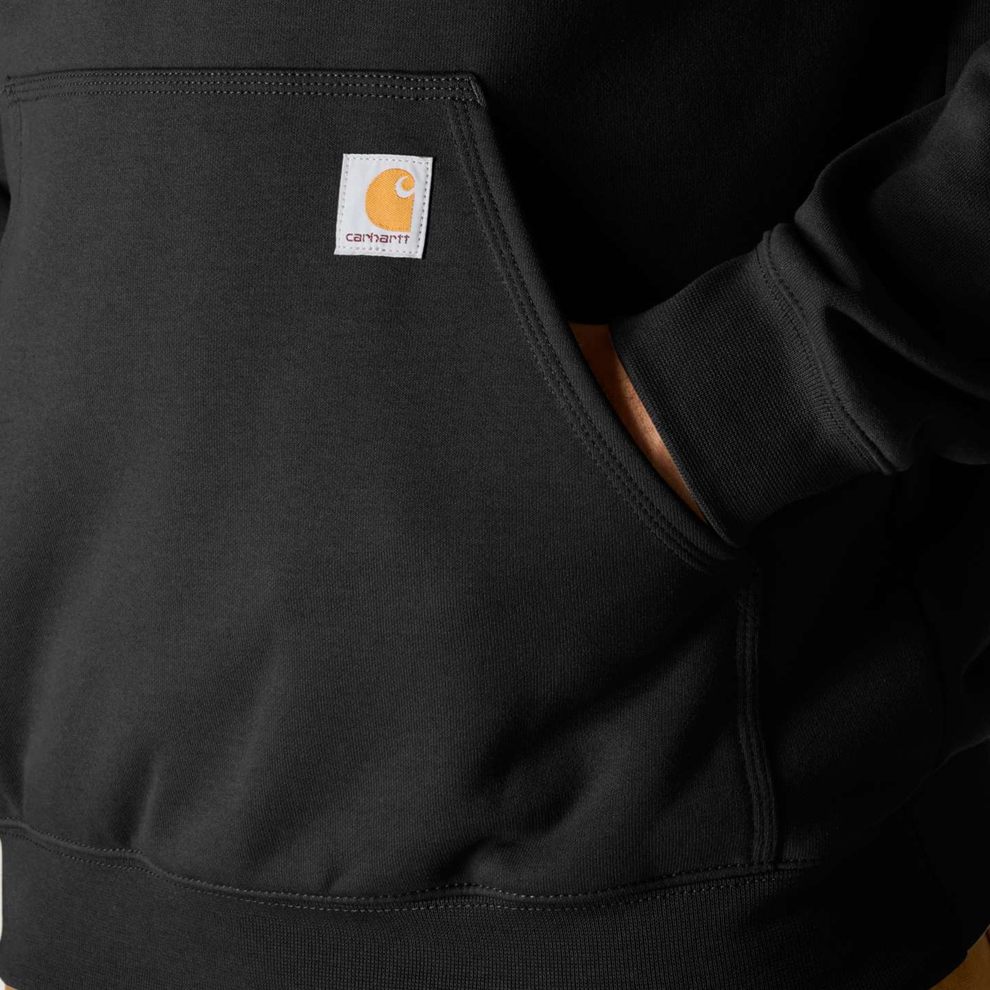 Мужская толстовка Carhartt Iconic K288 Logo, цвет: Чёрный — фото 6