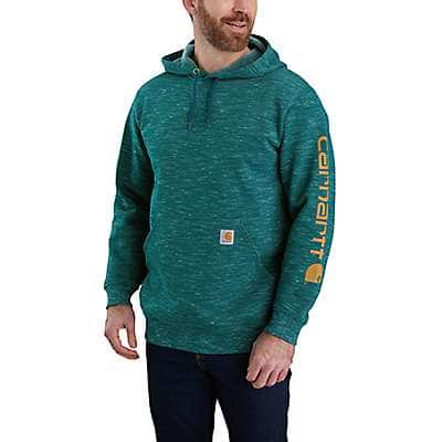 Carhartt Men's Tidal Space Dye Loose Fit Midweight Logo Sleeve Graphic Sweatshirt