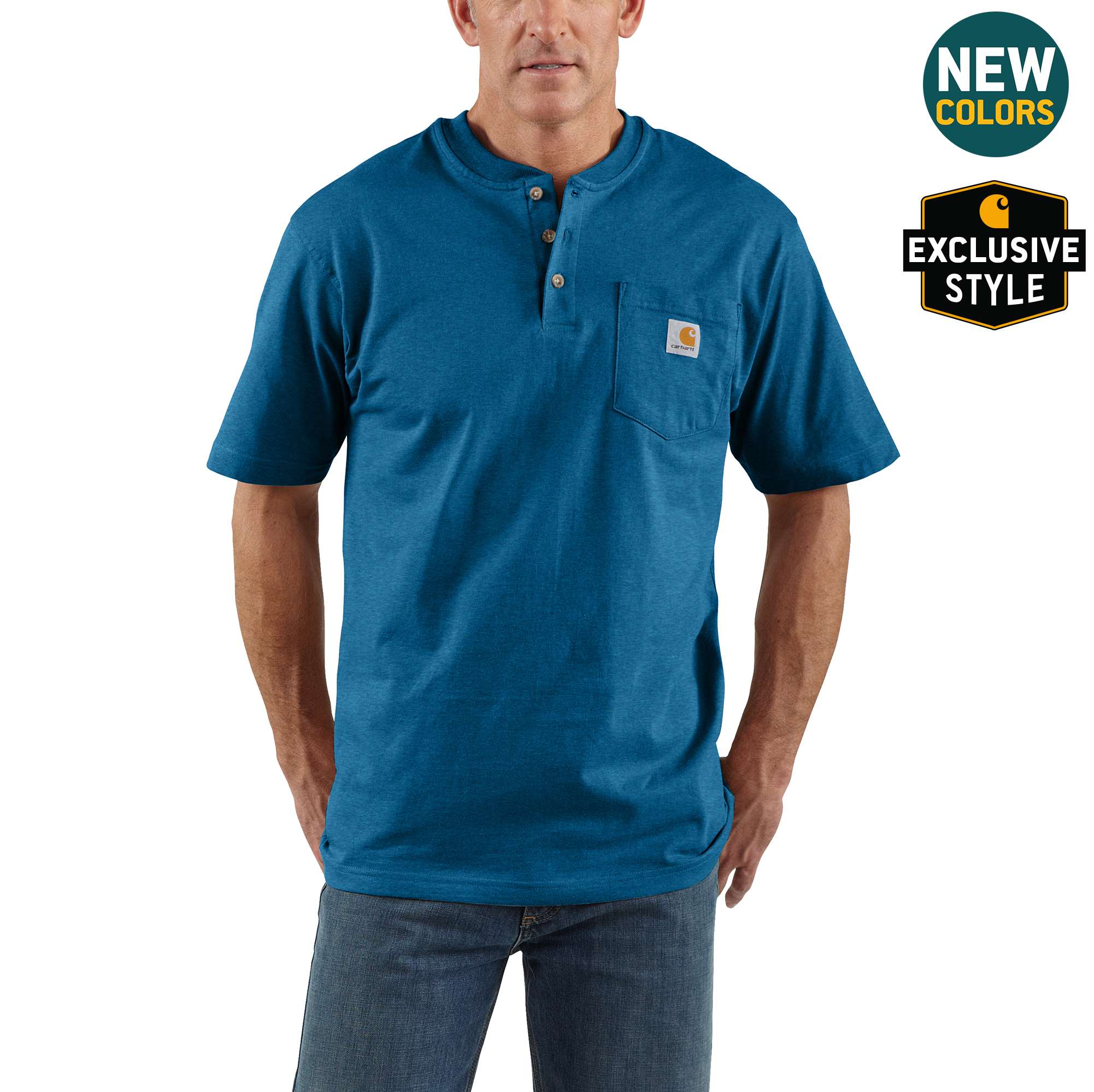 Men's Workwear Short-Sleeve Henley T-Shirt K84 | Carhartt