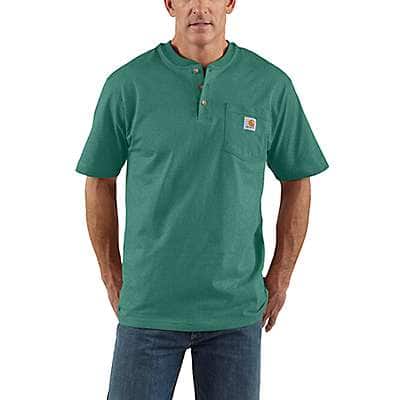 Carhartt Men's Port Loose Fit Heavyweight Short-Sleeve Pocket Henley T-Shirt