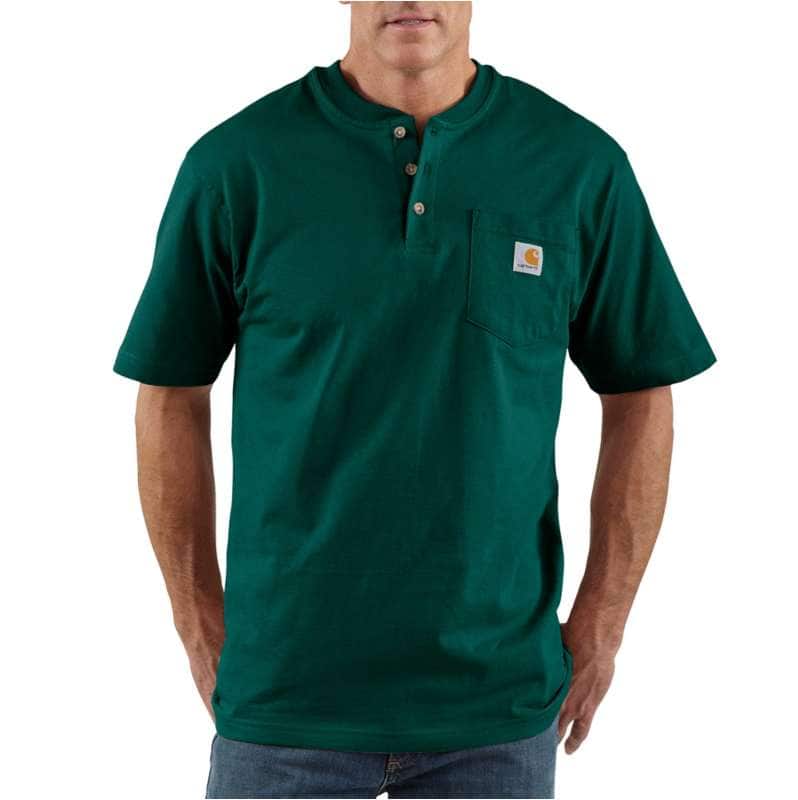 Loose Fit Heavyweight Short-Sleeve Pocket Henley T-Shirt | REG | Carhartt