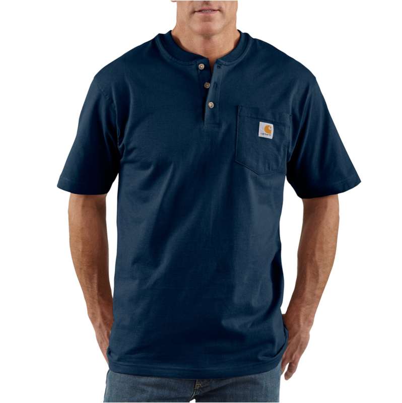 Loose Fit Heavyweight Short-Sleeve Pocket Henley T-Shirt | REG | Carhartt