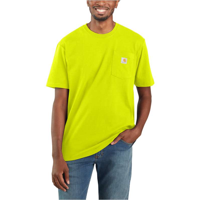 Carhartt  Brite Lime Loose Fit Heavyweight Short-Sleeve Pocket T-Shirt