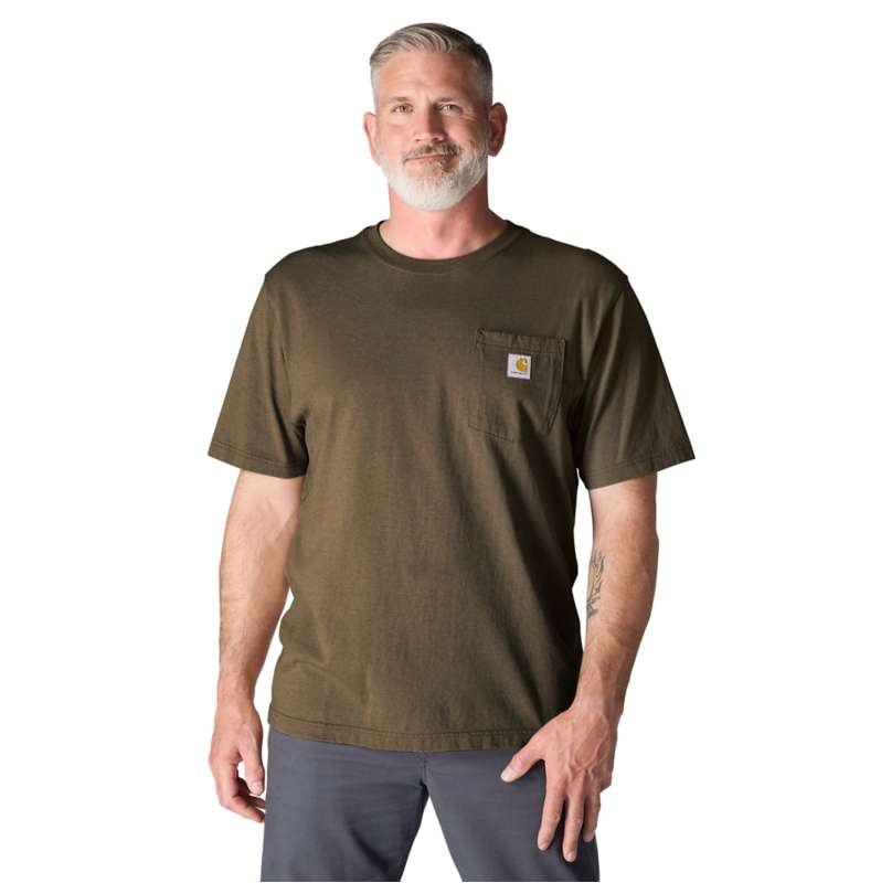 Carhartt  Burnished Logs Heather Iconic K87 Pocket T-Shirt