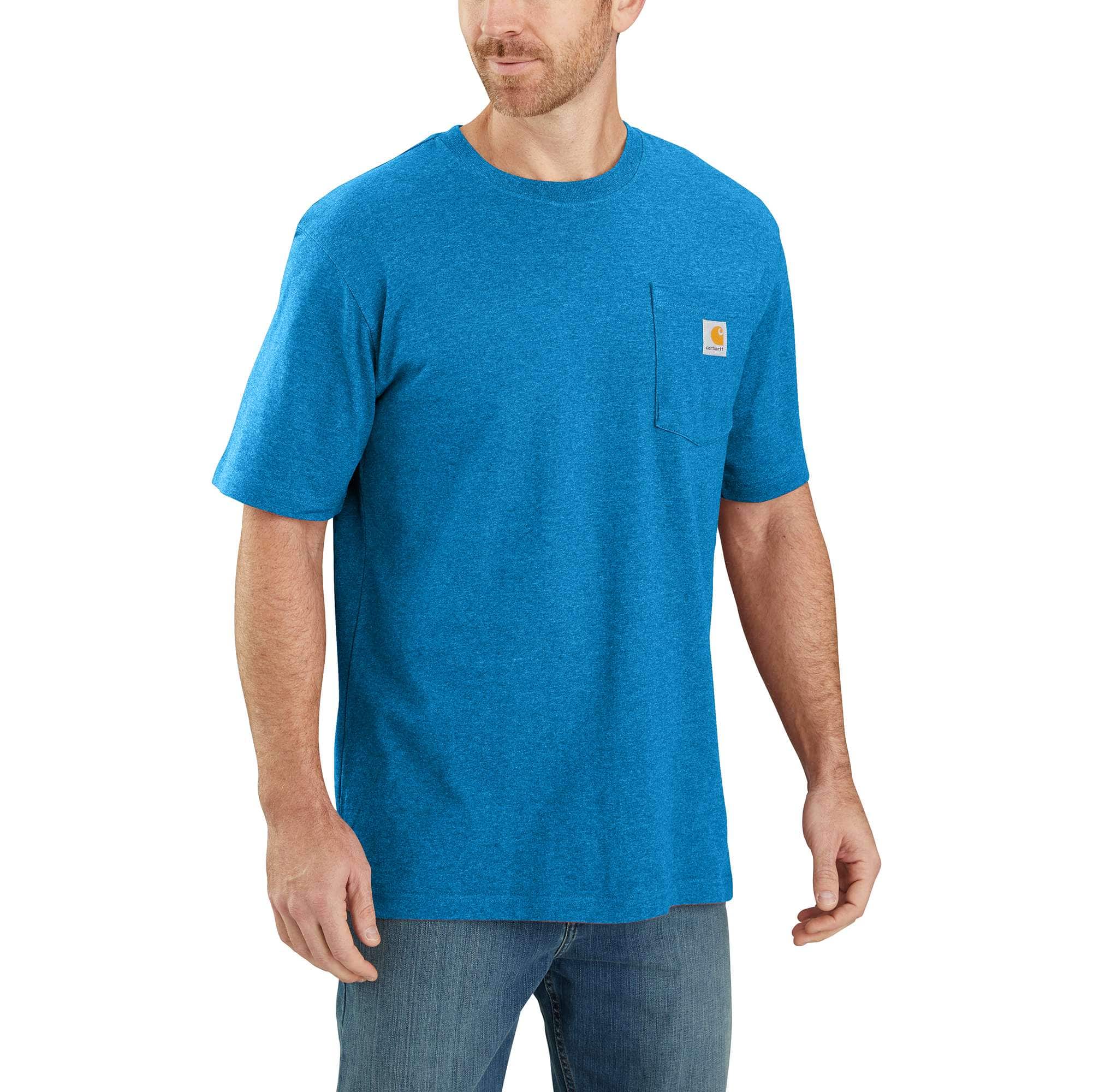 Carhartt Men's Brite Orange Loose Fit Heavyweight Short-Sleeve Pocket T-Shirt