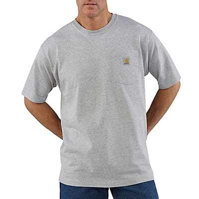 Carhartt Men's Cadmium Green Heather Loose Fit Heavyweight Short-Sleeve Pocket T-Shirt