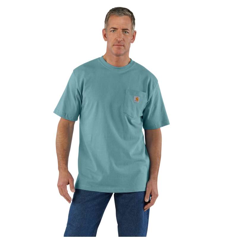 Carhartt  Summer Blue Heather Loose Fit Heavyweight Short-Sleeve Pocket T-Shirt