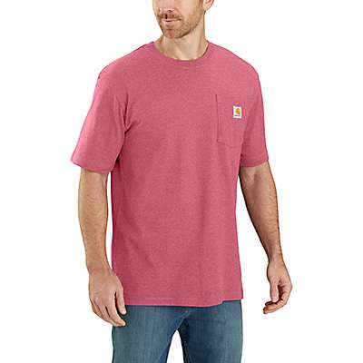 Carhartt Men's Desert Orange Heather Nep Loose Fit Heavyweight Short-Sleeve Pocket T-Shirt