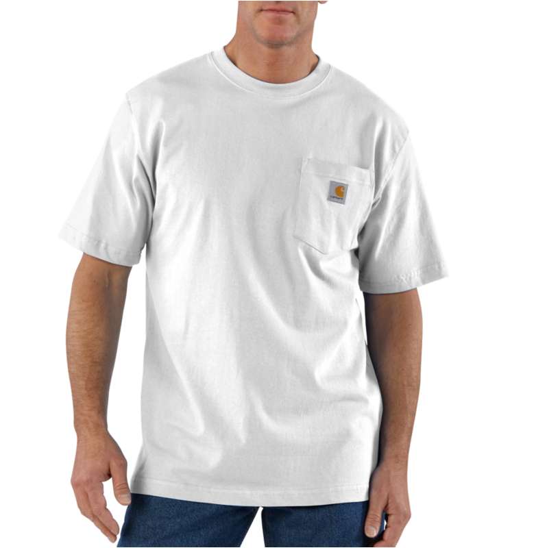 Carhartt  White Loose Fit Heavyweight Short-Sleeve Pocket T-Shirt